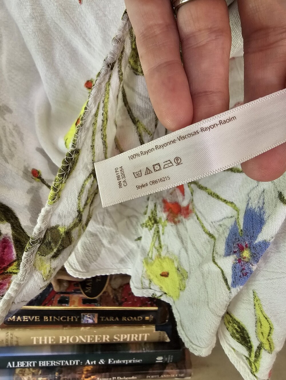 Free People Ivory Comb layered tank top with wildflowers - Picture 6 of 8